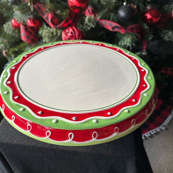 SANTA /Cake stand that doubles as a veggie and dip tray adorable whimsical fun - Picture 2 of 4